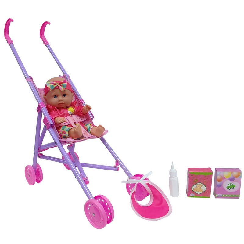 Foto van Pop met buggy - 30 cm