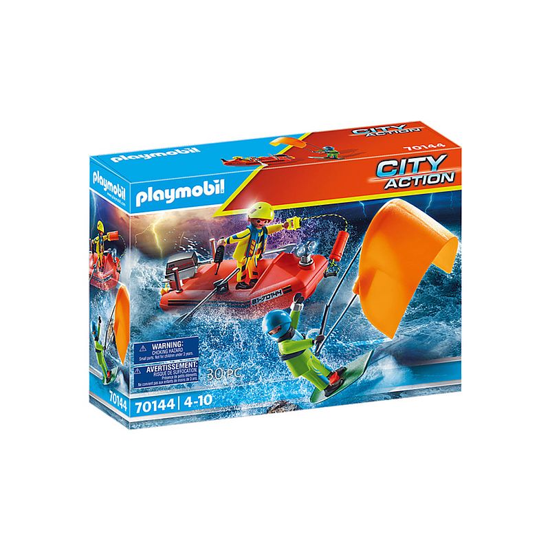 Foto van Playmobil city action - redding op zee: kitesurfer (70144)