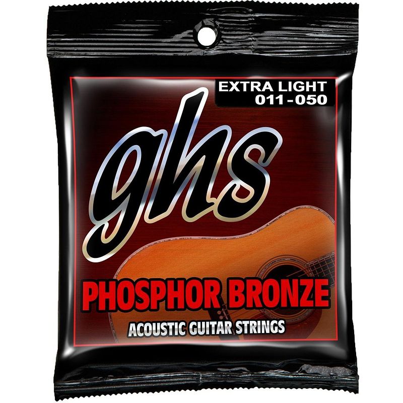 Foto van Ghs s315 phosphor bronze extra light snarenset westerngitaar