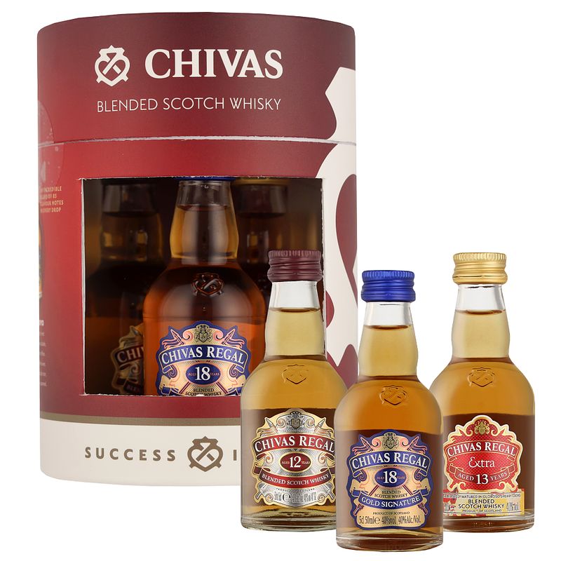 Foto van Chivas regal miniature giftset 3 x 5cl whisky