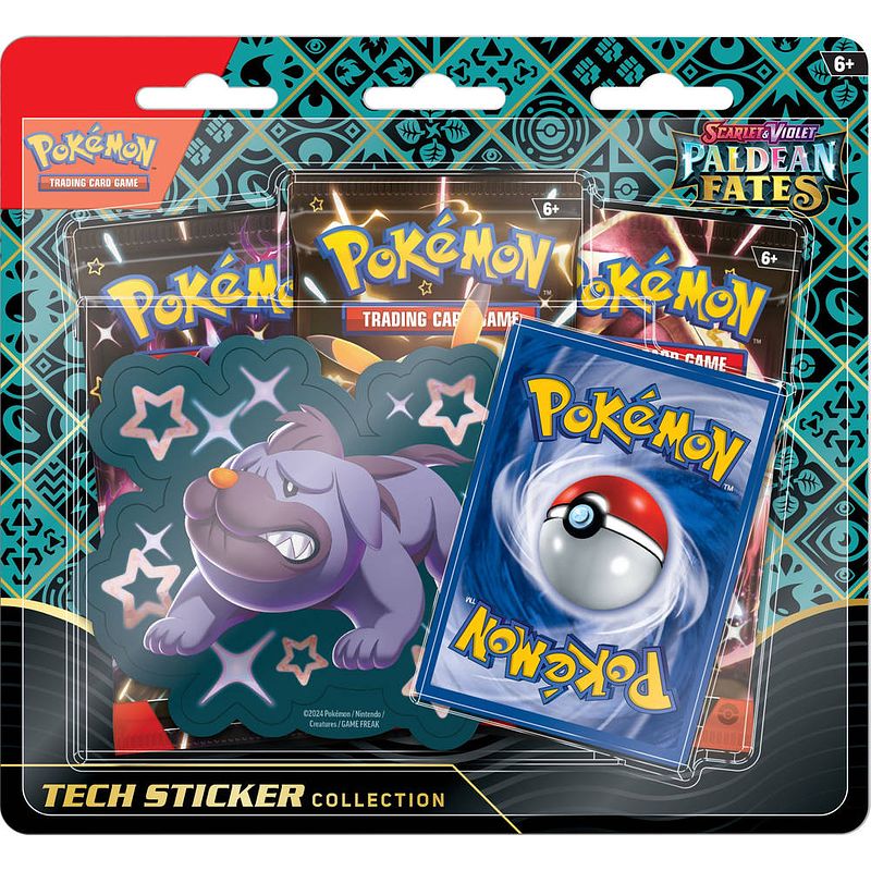 Foto van Pokémon tcg scarlet & violet paldean fates tech sticker collection maschiff