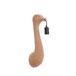 Foto van Light & living - wandlamp ostrich - 18x15.5x57.5cm - bruin