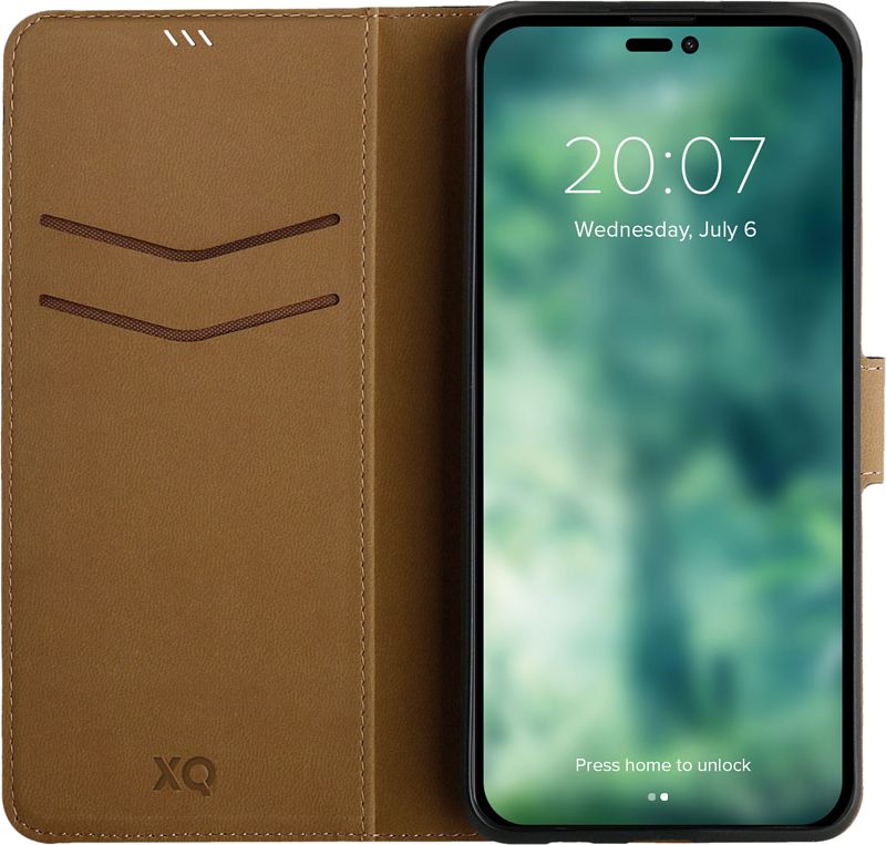 Foto van Xqisit wallet case apple iphone 14 pro book case zwart