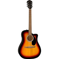 Foto van Fender fa-125ce dreadnought wn sunburst elektrisch-akoestische westerngitaar met fender fe-a2 preamp