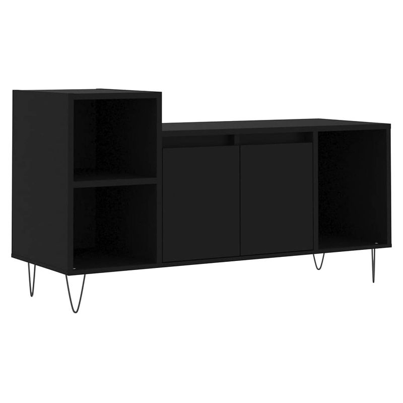 Foto van Vidaxl tv-meubel 100x35x55 cm bewerkt hout zwart