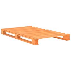 Foto van The living store pallet bedframe - massief grenenhout - 90 x 200 cm - bruin