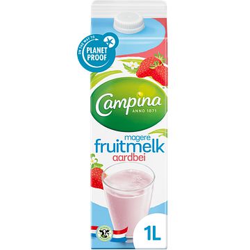 Foto van Campina fruitmelk aardbei 1l bij jumbo