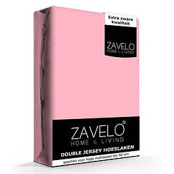 Foto van Zavelo double jersey hoeslaken roze-2-persoons (140x200 cm)