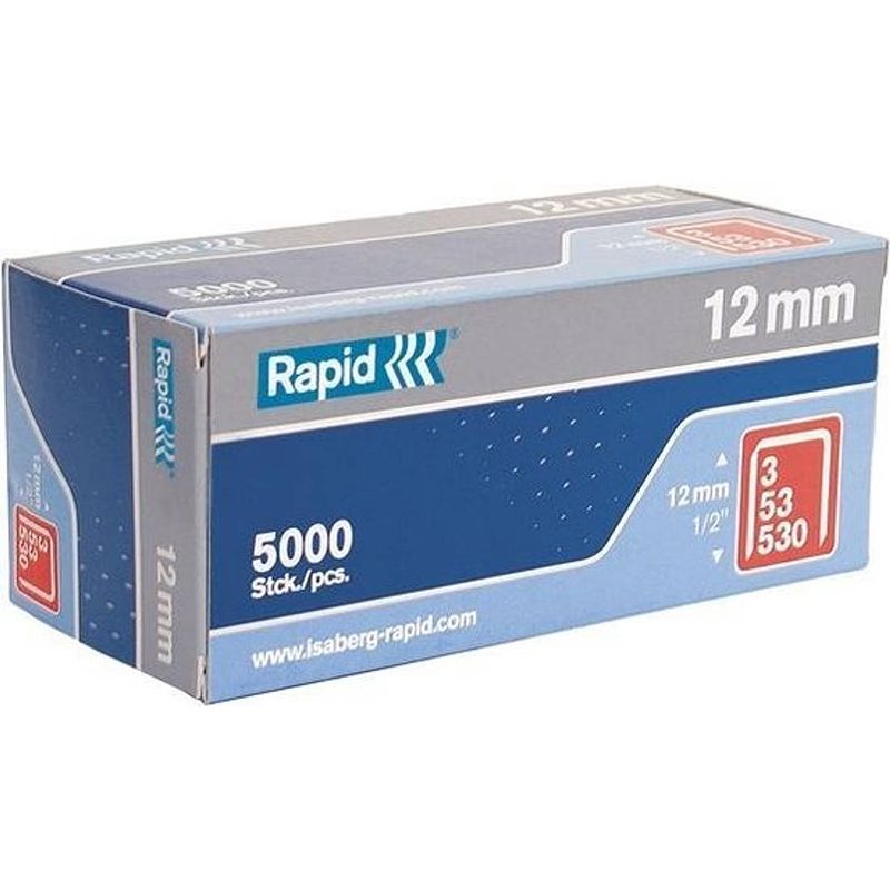 Foto van Rapid nieten 53/12 mm gegalvaniseerd 5.000 st.. box