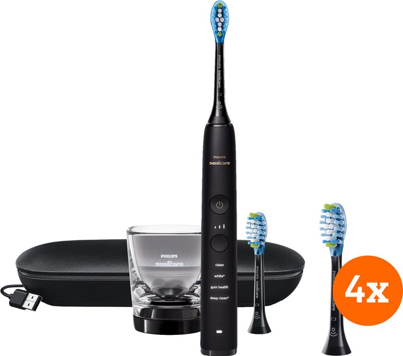 Foto van Philips sonicare diamondclean 9000 hx9913/18 + opzetborstels (4 stuks)