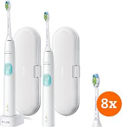 Foto van Philips sonicare protectiveclean 4300 hx6807/35 + optimal white opzetborstels (8 stuks)