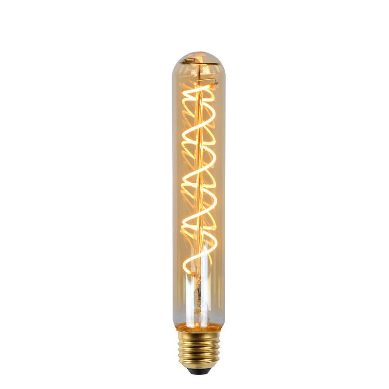 Foto van Lucide t32 - filament lamp - ø 3,2 cm - led dimb. - e27 - 1x5w 2200k - amber