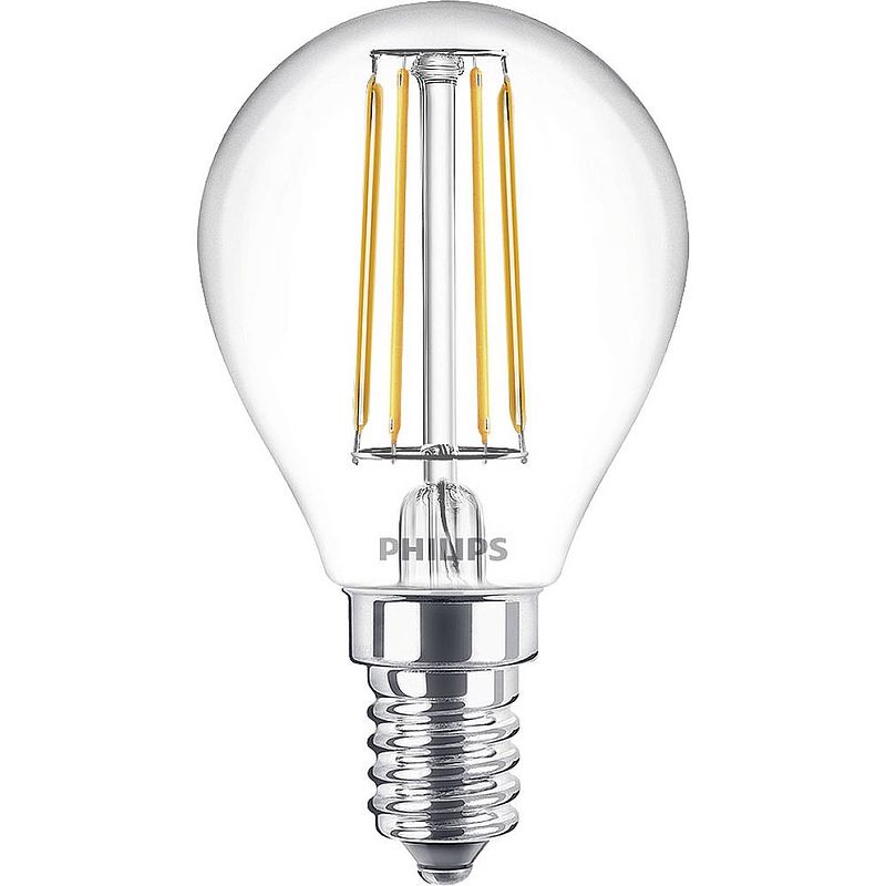 Foto van Philips led lamp e14 4,3w kogel helder