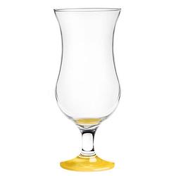 Foto van Glasmark cocktail glazen - 6x - 420 ml - geel - glas - pina colada glazen - cocktailglazen