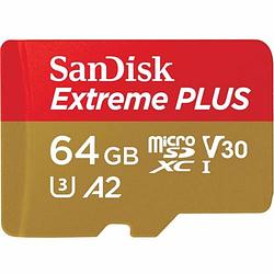 Foto van Sandisk micro sd geheugenkaart 64gb extreme plus