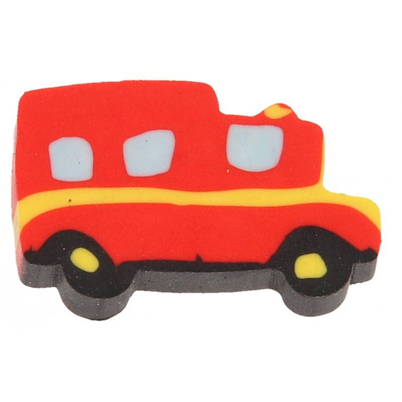 Foto van Lg-imports gum brandweerwagen jongens 3,5 cm rubber rood