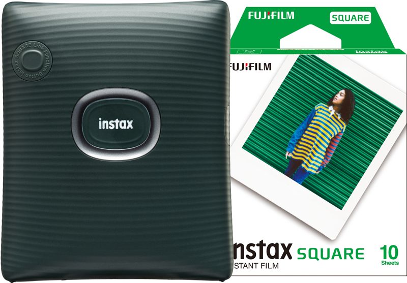 Foto van Fujifilm instax square link green + fujifilm instax film square ww1 (10 stuks)