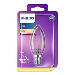Foto van Philips led filament kaarslamp 25watt e14