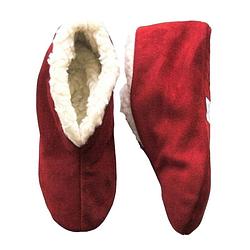 Foto van Spaanse suede slofjes/pantoffeltjes rood voor volwassenen 41 - pantoffels