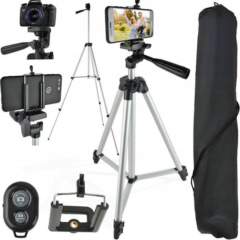 Foto van Lichtgewicht statief voor camera & smartphone met afstandsbediening - tripod smartphone