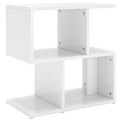 Foto van The living store nachtkastje - elegant - bedtafeltje - 50 x 30 x 51.5 cm - hoogglans wit