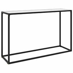 Foto van Vidaxl wandtafel 120x35x75 cm gehard glas wit