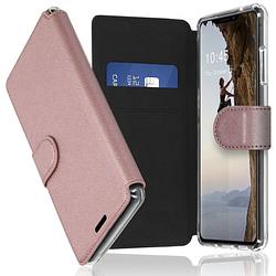 Foto van Accezz xtreme wallet voor apple iphone 13 pro telefoonhoesje roze