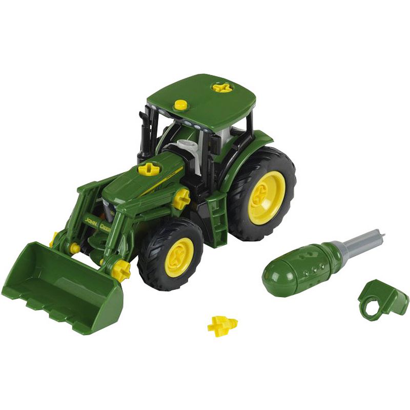 Foto van John deere tractor met frontlader