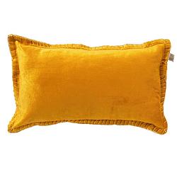 Foto van Dutch decor rebel - kussenhoes velvet 30x50 cm golden glow - geel - geel