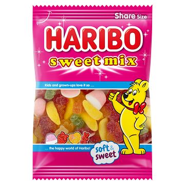 Foto van Haribo sweet mix, fruitgom met schuim, 250g bij jumbo