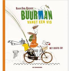 Foto van Buurman vangt een vis