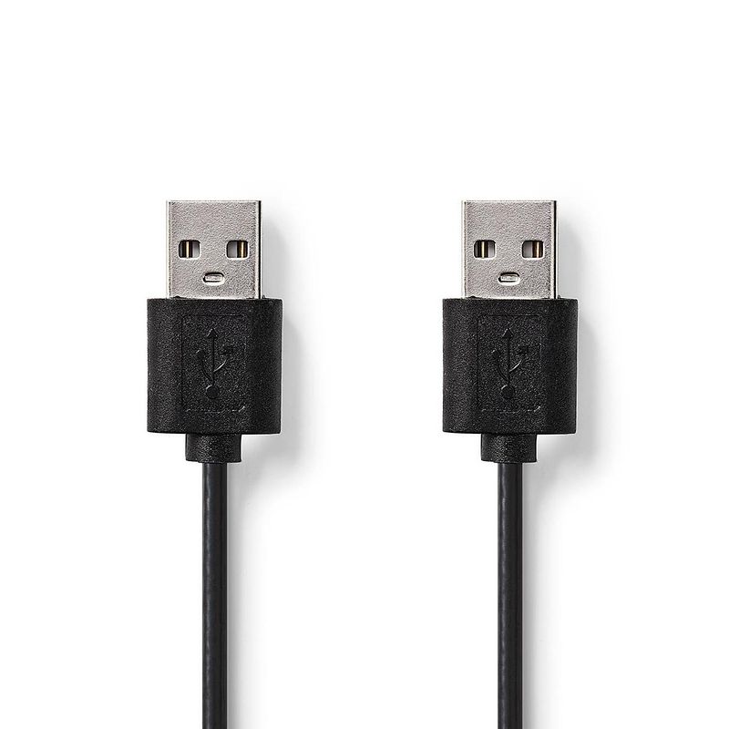 Foto van Nedis usb-kabel - zwart - 1.00 m