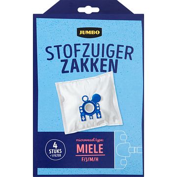 Foto van Jumbo stofzuigerzakken met filter 4 stuks