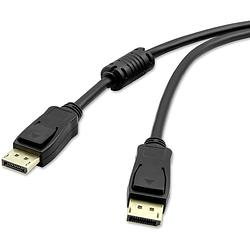 Foto van Renkforce displayport aansluitkabel displayport stekker, displayport stekker 1.80 m zwart rf-4723809 vergulde steekcontacten, met ferrietkern displayport-kabel