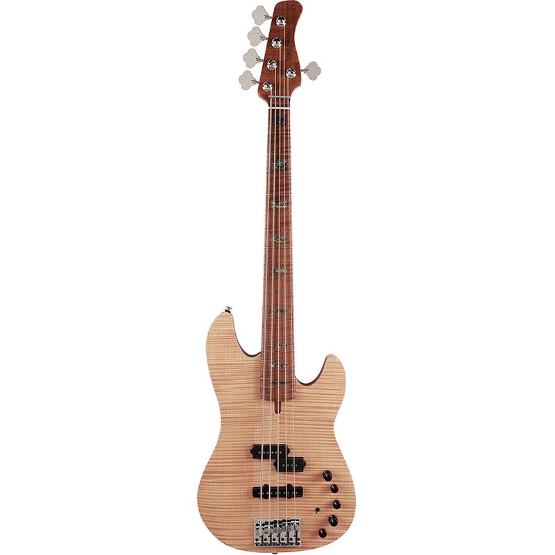 Foto van Sire marcus miller p10-5 alder flamed maple natural 5-snarige elektrische basgitaar