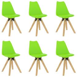 Foto van Vidaxl eetkamerstoelen 6 st groen