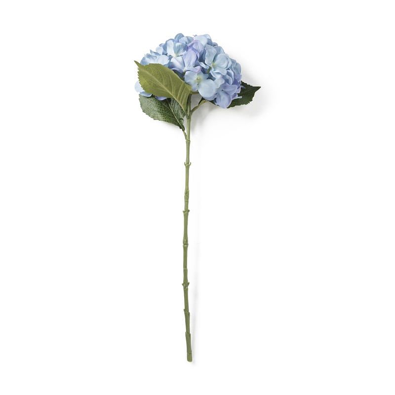 Foto van Kunstbloem hortensia - blauw - 63 cm