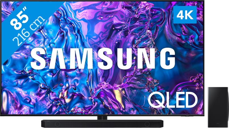 Foto van Samsung qled 4k 85q70d (2024) + soundbar