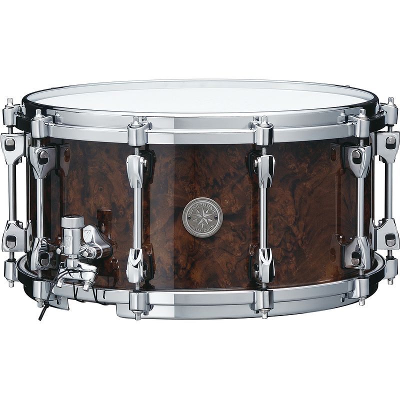 Foto van Tama pwb147-gwb starphonic walnut gloss black walnut burl snaredrum 14 x 7 inch