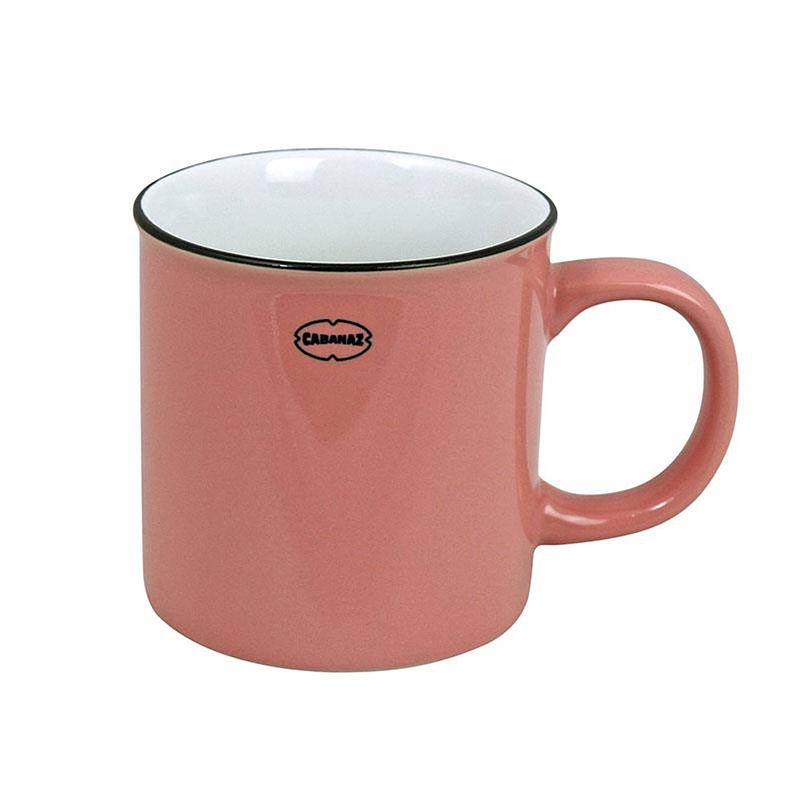 Foto van Cabanaz retro mok emaille geïnspireerd cinnamon pink