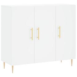 Foto van Vidaxl dressoir 90x34x80 cm bewerkt hout wit