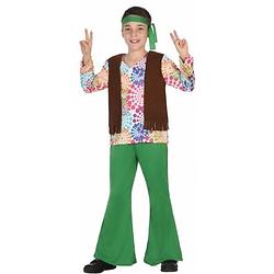 Foto van Jaren 60 hippie verkleedoutfit voor jongens 116 (5-6 jaar) - carnavalskostuums