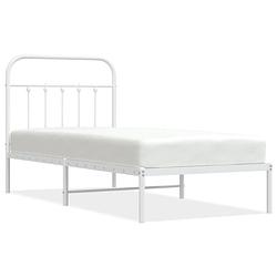 Foto van The living store bedframe iron - 207 x 95 x 100 cm - robuuste metalen constructie