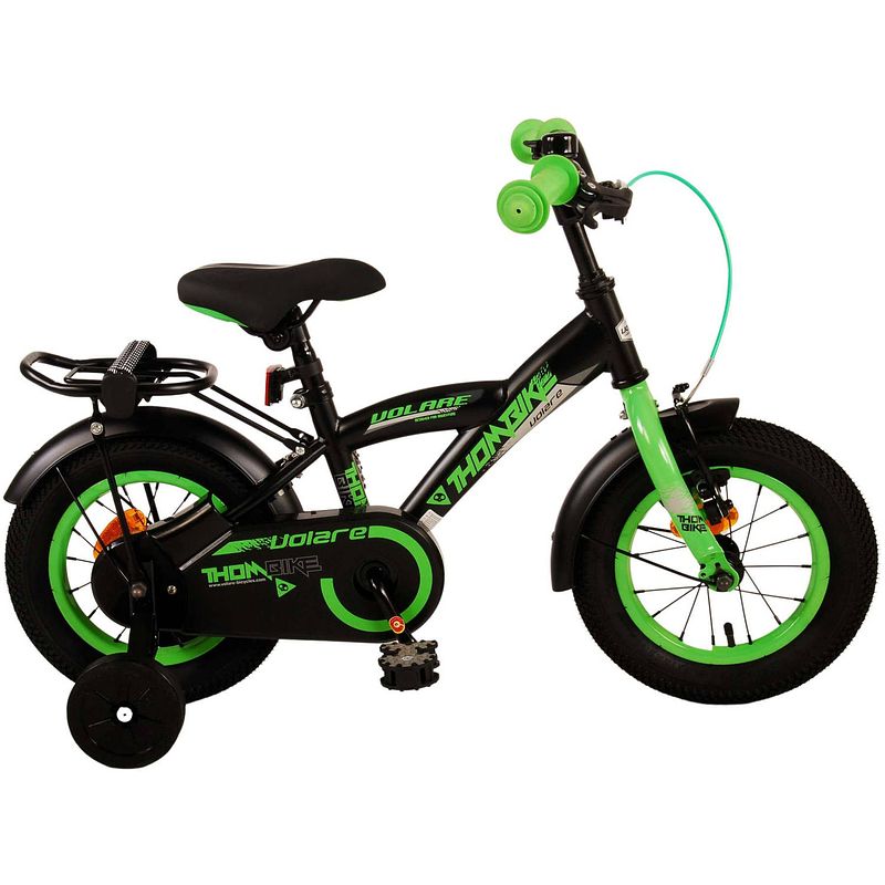 Foto van Volare thombike kinderfiets - jongens - 12 inch - zwart groen