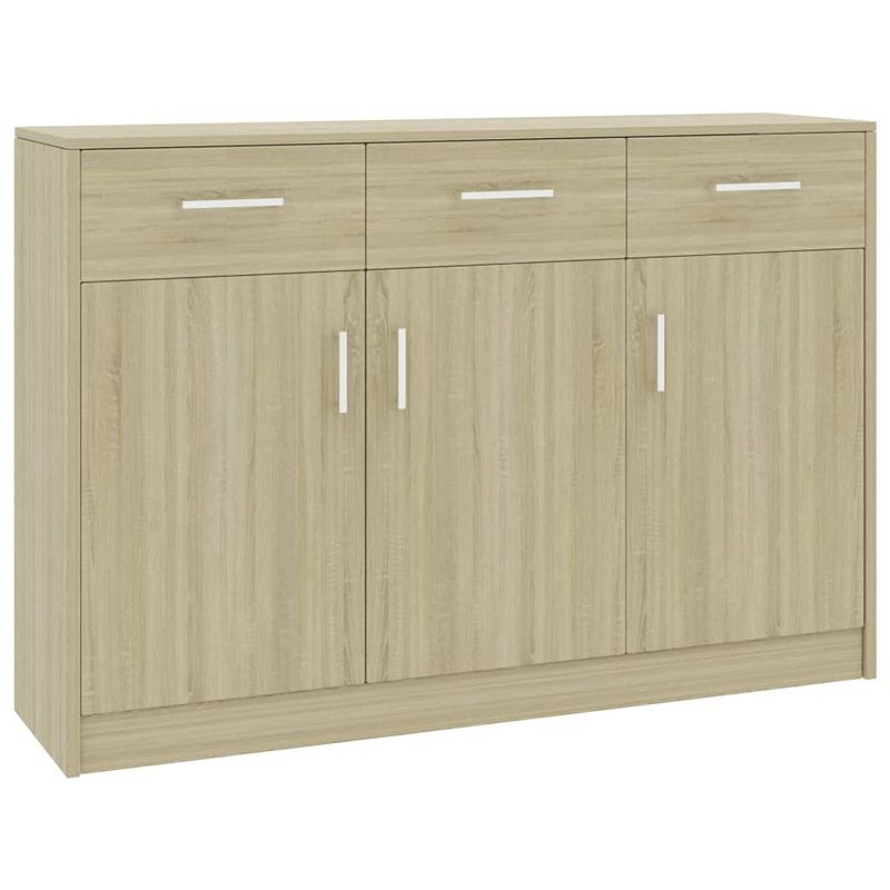 Foto van Vidaxl dressoir 110x30x75 cm spaanplaat sonoma eikenkleurig