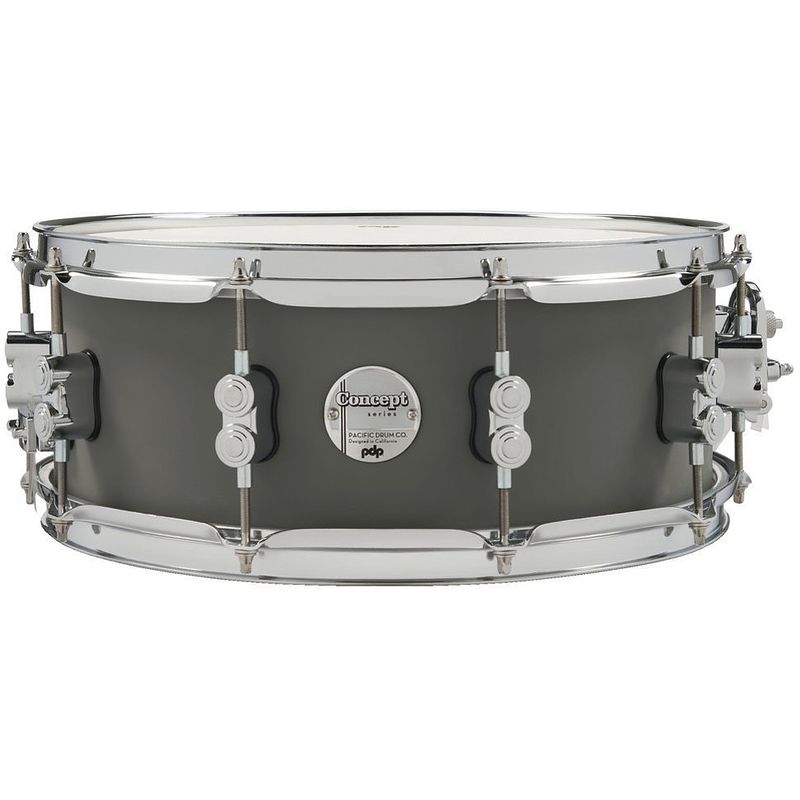 Foto van Pdp drums pd805506 concept maple finish satin pewter 14 x 5.5 inch snaredrum