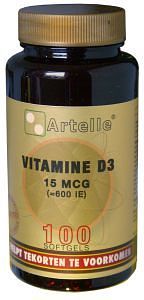 Foto van Artelle vitamine d3 15mcg