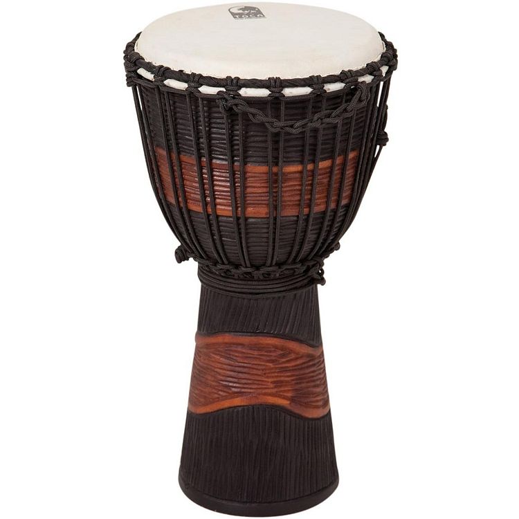 Foto van Toca tssdj-lb large street series djembe black stain 12 inch