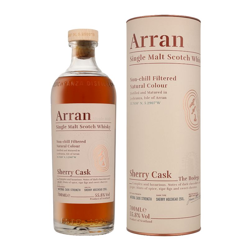 Foto van Arran sherry cask 70cl whisky + giftbox