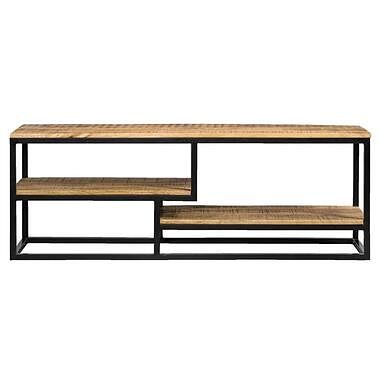 Foto van Tv-dressoir kyan - zwart/naturel - 50x150x35 cm - leen bakker